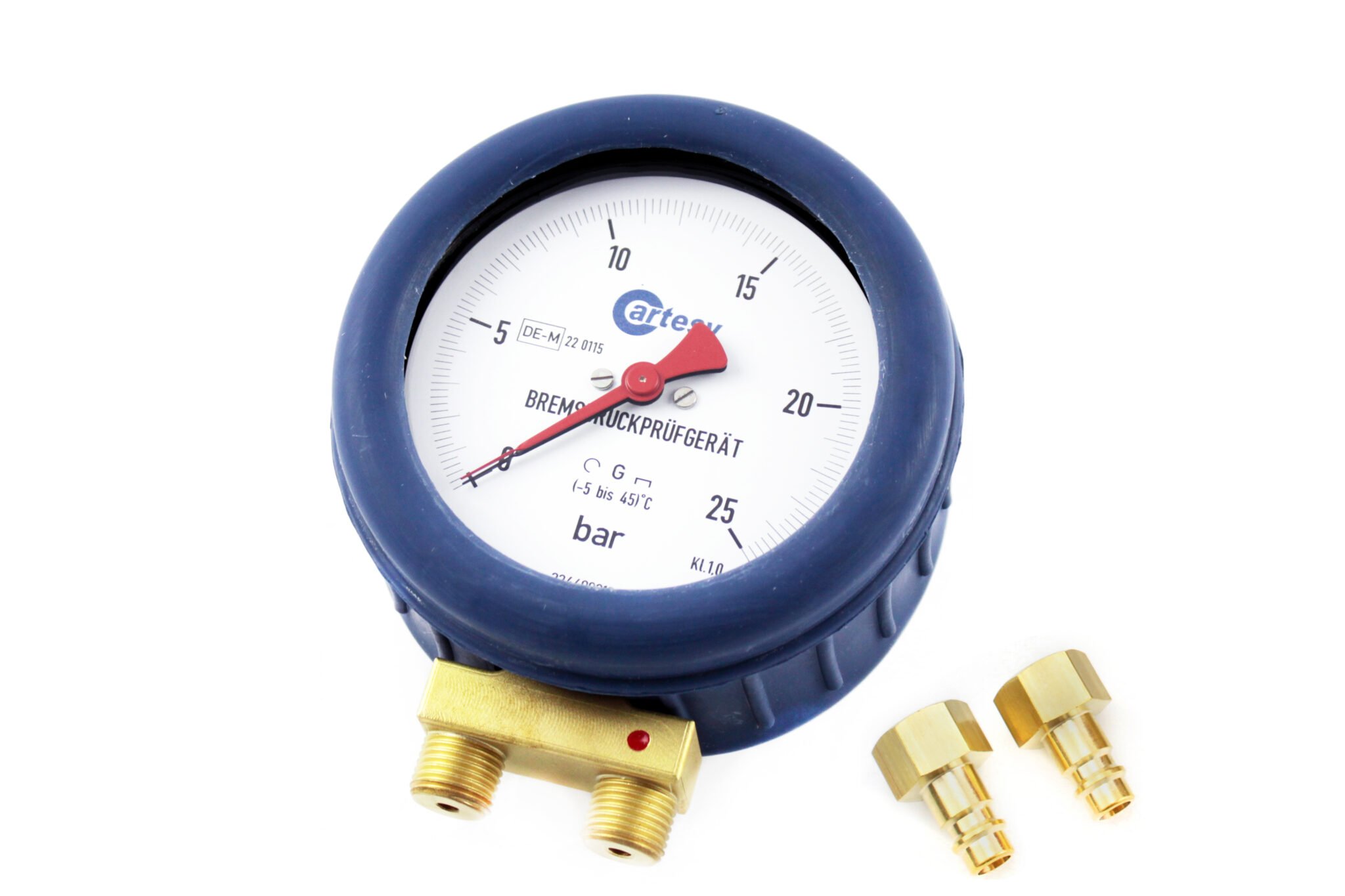 Manometer 25 bar, doppelt, inkl. Ersteichung, DAkkSKalibrierung und