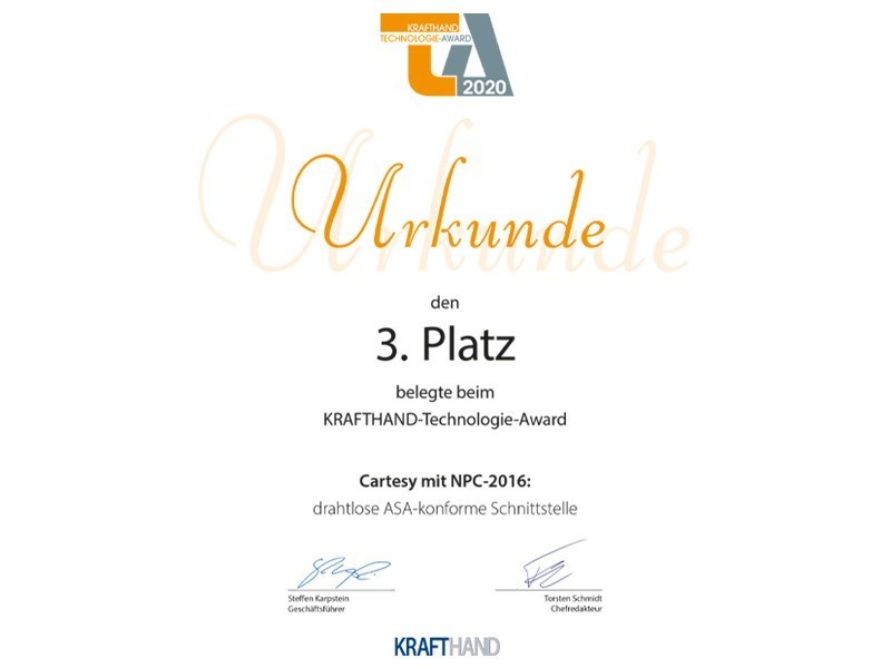 Krafthand-Technologie-Award 3.Platz